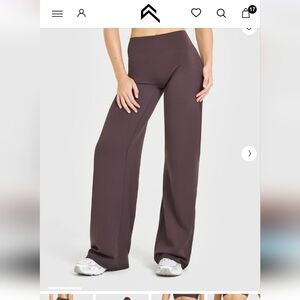 Oner Active Softmotion Straight Leg Bottoms With White Logo in Dark Brown Umber